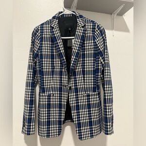 Banana Republic Long & Lean- Fit Plaid Blazer NWT $109